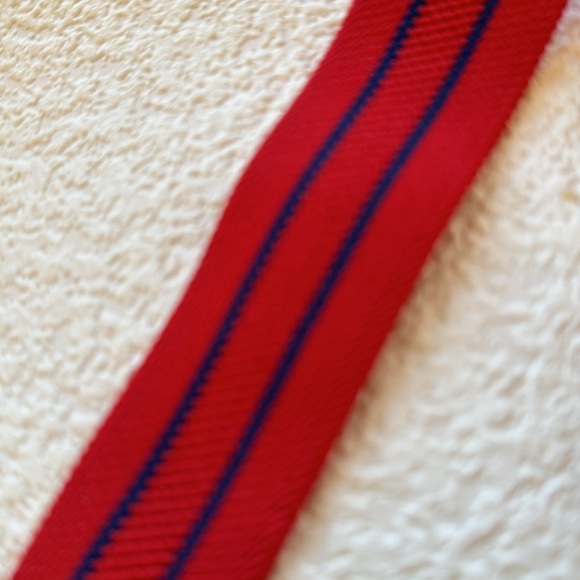 Vintage | Buxton Suspenders | Red | Leather | Gold Tone Hardware | New Condition - Picture 3 of 9